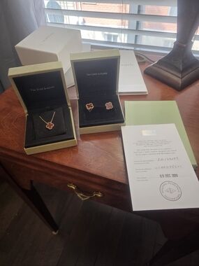 Van Cleef & Arpels Red Alhambra Necklace and Earrings Set